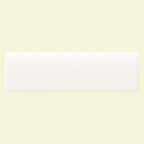 Daltile Modern Dimensions Arctic White 2-1/8 in. x 8-1/2 in. Ceramic Bullnose Wall Tile-DISCONTINUED