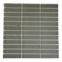 Splashback Tile 12 in. x 12 in. Contempo Natural White Polished Glass Tile-DISCONTINUED