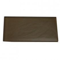 Splashback Tile Contempo Khaki Frosted Glass Tile - 3 in. x 6 in. Tile Sample-DISCONTINUED