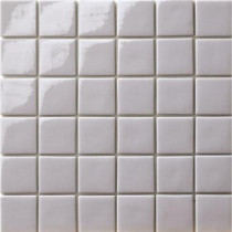 Elementz 12.5 in. x 12.5 in. Capri Grigio Light Glossy Glass tile-DISCONTINUED