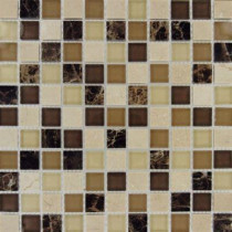 MS International Alicante Blend 12 in. x 12 in. x 8 mm Glass Stone Mesh-Mounted Mosaic Tile
