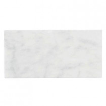 Jeffrey Court Carrara 3 in. x 6 in. x 8mm Honed Marble Wall Tile (1pk/8pcs-1 sq. ft./4.5 lbs Each)