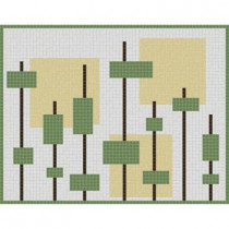 Mosaic Loft Paragon Verdure Pendant 30 in. x 24 in. Glass Wall Light Residential Floor Mosaic Tile (6 Indv Sections-Case)