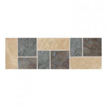 Daltile Continental Slate Multi-Colored 4 in. x 12 in. Porcelain Decorative Accent Floor and Wall Tile