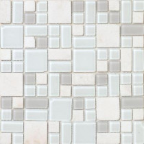Epoch Architectural Surfaces No Ka 'Oi Kapalua-Ka420 Stone And Glass Blend Mesh Mounted Floor and Wall Tile - 3 in. x 3 in. Tile Sample