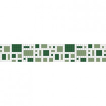 Mosaic Loft Scatter Verdure Border 117.5 in. x 4 in. Glass Wall and Light Residential Floor Mosaic Tile