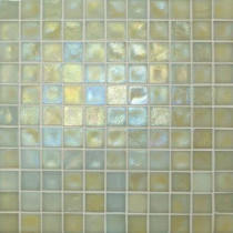 Studio E Edgewater Dune 1 in. x 1 in. 11 3/4 in. x 11 3/4 in. Glass Floor & Wall Mosaic Tile-DISCONTINUED