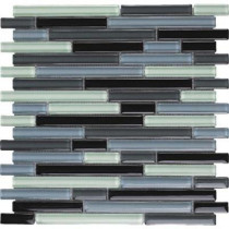 EPOCH Color Blends Joven Gloss Strips Mosaic Glass 12 in. x 12 in.Mesh Mounted Tile (5 sq. ft./ case)-DISCONTINUED