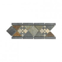 Jeffrey Court Yacht Harbor 4 in. x 12 in. x 8 mm Slate Strip Wall Accent
