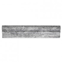 Jeffrey Court Tundra Grey Crown 2.625 in. x 12 in. Marble Tile