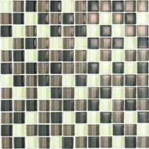 EPOCH Color Blends Selva-1601 Gloss Mosaic Glass Mesh Mounted Tile - 4 in. x 4 in. Tile Sample-DISCONTINUED