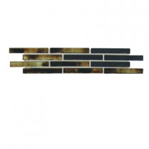 Daltile Fashion Accents Umber 3 in. x 12 in. x 8 mm Illumini Mosaic Accent Wall Tile
