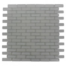 Splashback Tile Contempo Bright White 12 in. x 12 in. x 8 mm Glass Mosaic Floor and Wall Tile
