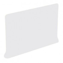 U.S. Ceramic Tile Color Collection Bright Tender Gray 4 in. x 6 in. Ceramic Right Cove Base Corner Wall Tile-DISCONTINUED