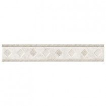 U.S. Ceramic Tile Fresno 10 in. x 1-5/8 in. Blanco Ceramic Listel Wall Tile-DISCONTINUED