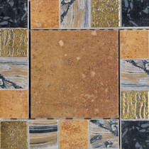 Daltile Terra Antica Rosso 6 in. x 6 in. Porcelain Decorative Corner/Insert Accent Floor and Wall Tile