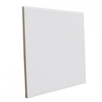 U.S. Ceramic Tile Bright Tender Gray 6 in. x 6 in. Ceramic Surface Bullnose Wall Tile-DISCONTINUED