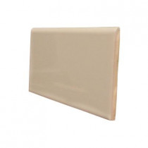 U.S. Ceramic Tile Color Collection Bright Fawn 3 in. x 6 in. Ceramic Surface Bullnose Wall Tile-DISCONTINUED