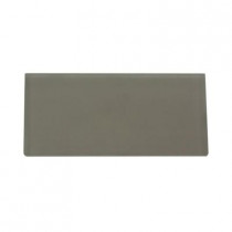 Splashback Tile Contempo Natural White Frosted Glass Tile - 3 in. x 6 in. Tile Sample-DISCONTINUED