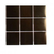 Splashback Tile Metal Copper Squares Stainless Steel Floor and Wall Tile Sample