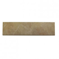 Daltile Continental Slate Persian Gold 3 in. x 12 in. Porcelain Bullnose Floor and Wall Tile