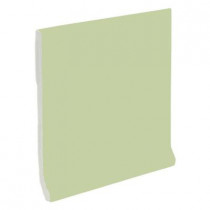 U.S. Ceramic Tile Color Colelction Matte Spring Green 4-1/4 in. x 4-1/4 in. Ceramic Stackable Cove Base Wall Tile-DISCONTINUED