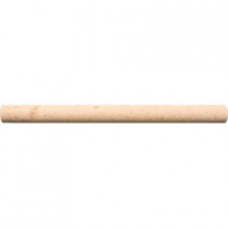 MS International Ivory 3/4 in. x 12 in. Travertine Pencil Molding Wall Tile