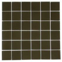 Splashback Tile Contempo Khaki Frosted 12 in. x 12 in. x 8 mm Glass Floor and Wall Tile