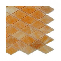 Splashback Tile Honey Onyx Diamond Marble Floor and Wall Tile - 6 in. x 6 in. Tile Sample-DISCONTINUED