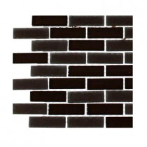 Splashback Tile Contempo Mahogany 1/2 in. x 2 in. Brick Pattern - 6 in. x 6 in. Tile Sample-DISCONTINUED