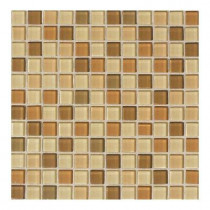 Daltile Maracas Desert Mirage Blend 12 in. x 12 in. 8mm Glass Mesh Mounted Mosaic Tile (10 sq. ft. / case)-DISCONTINUED