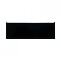Daltile Modern Dimensions Gloss Black 4-1/4 in. x 12 in. Ceramic Floor and Wall Tile (10.64 sq. ft. / case)-DISCONTINUED