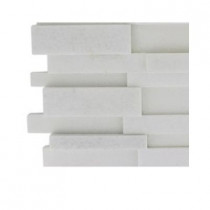 Splashback Tile 3D Brick White Thassos Marble Mosaics Tile Sample