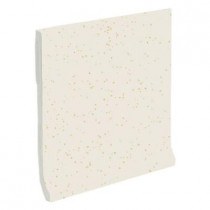 U.S. Ceramic Tile Color Collection Bright Gold Dust 4-1/4 in. x 4-1/4 in. Ceramic Stackable Cove Base Wall Tile-DISCONTINUED