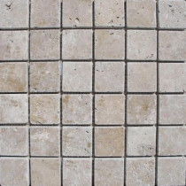 MS International Noche 12 in. x 12 in. x 10 mm Tumbled Travertine Mesh-Mounted Mosaic Tile