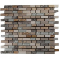 Splashback Tile Arizona Rain Blend 12 in. x 12 in. x 8 mm Marble and Glass Mosaic Floor and Wall Tile