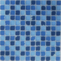 Epoch Architectural Surfaces Oceanz Southern Tumbled Matte Glass Mesh Mounted Floor and Wall Tile - 3 in. x 3 in. Tile Sample