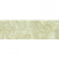 Daltile Heathland White Rock 2 in. x 6 in. Glazed Ceramic Bullnose Wall Tile