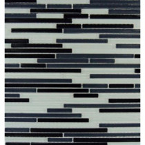MS International Black & White Bamboo 12 in. x 12 in. x 8 mm Glass Mesh-Mounted Mosaic Tile