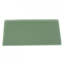 Splashback Tile Contempo Spa Green Frosted 3 in. x 6 in. x 8 mm Glass Subway Tile