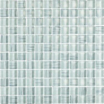 EPOCH Brushstrokes Bianco-1506 Mosaic Glass Mesh Mounted Tile - 4 in. x 4 in. Tile Sample-DISCONTINUED