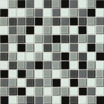Daltile Isis Pewter Blend 12 in. x 12 in. x 3 mm Glass Mesh-Mounted Mosaic Wall Tile