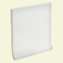 U.S. Ceramic Tile Color Collection Matte Snow White 4-1/4 in. x 4-1/4 in. Ceramic Stackable Cove Base Wall Tile-DISCONTINUED