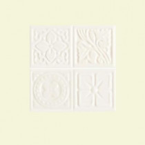 Daltile Fashion Accents Arctic White 2 in. x 2 in. Ceramic Floret Dots Accent Wall Tile