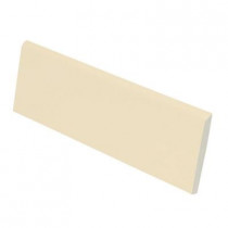 U.S. Ceramic Tile Color Collection Bright Khaki 2 in. x 6 in. Ceramic Surface Bullnose Wall Tile-DISCONTINUED