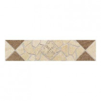 Daltile Florenza Sabbia and Brun 3 in. x 12 in. Porcelain Decorative Floor and Wall Tile-DISCONTINUED