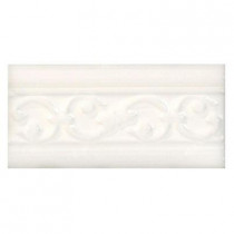 Daltile Fashion Accents White 4 in. x 8 in. Ceramic Nexus Listello Wall Tile-DISCONTINUED