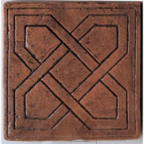 Daltile Saltillo Sealed Antique Red 8 in. x 8 in. Pinwheel Decorative Floor and Wall Tile-DISCONTINUED