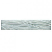 Studio E Edgewater Currents Abalone 7-7/8 in. x 1-5/8 in. Glass Liner Wall Tile-DISCONTINUED
