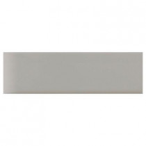 Daltile Modern Dimensions Gloss Desert Gray 2-1/8 in. x 8-1/2 in. Ceramic Surface Bullnose Wall Tile-DISCONTINUED